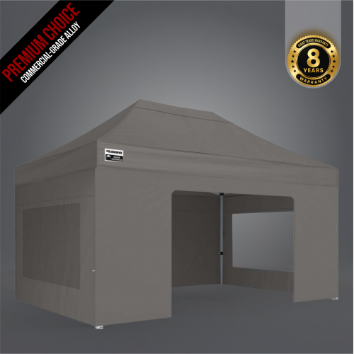 3x4.5m Pro Alloy Full Enclosed Package B (2x Window + 1 Solid + 1 Door Wall)