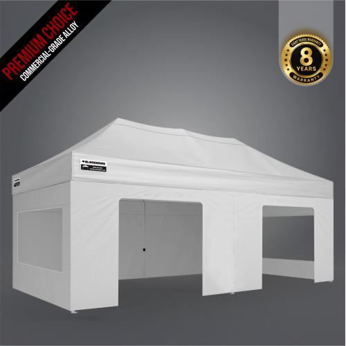 3x6m Pro Alloy Full Enclosed Package B (2x Window + 2 Solid + 2 Door Wall)