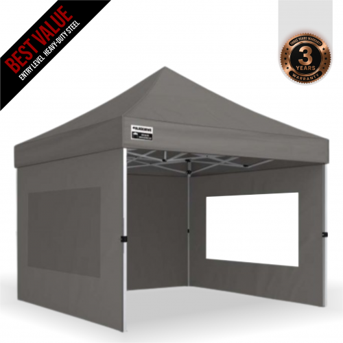 3x3m Pro Steel Semi-Enclosed Package B (2x Window + 1 Solid Wall) 3x3m Pro Steel Semi-Enclosed Package B (2x Window + 1 Solid Wall)