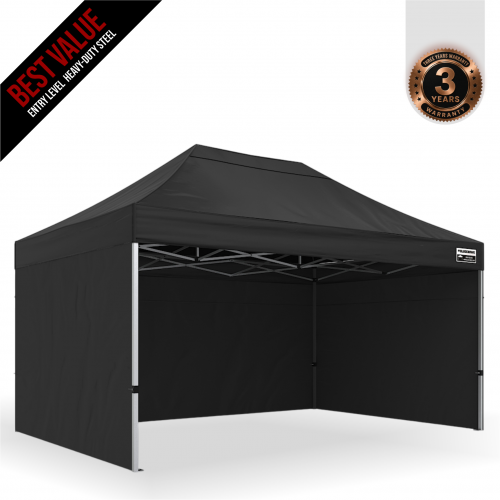 3x4.5m Pro Steel Semi-Enclosed Package A (3x Solid Walls) 3x4.5m Pro Steel Semi-Enclosed Package A (3x Solid Walls)