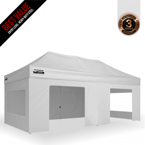 3x6m Pro Steel Full Enclosed Package B (2x Window + 2 Solid + 2 Door Wall)