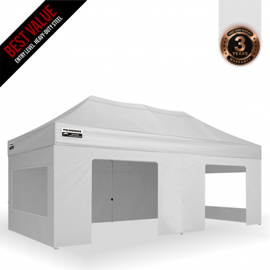 3x6m Pro Steel Full Enclosed Package B (2x Window + 2 Solid + 2 Door Wall) 3x6m Pro Steel Full Enclosed Package B (2x Window + 2 Solid + 2 Door Wall)