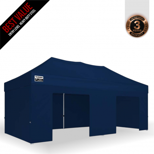 3x6m Pro Steel Full Enclosed Package A (4 Solid + 2 Door Wall)