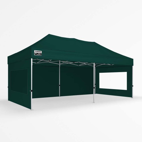 3x6m Olive Gazebo - Window & Wall Package