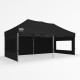 3x6m Black Gazebo - Window & Wall Package