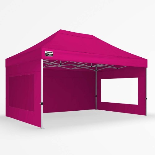 3x4.5m Candy Pink Gazebo - Window & Wall Package