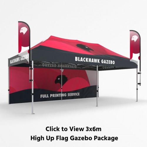 3x6m High Up Flag Gazebo Package