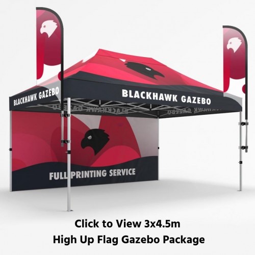 3x4.5m High Up Flag Gazebo Package