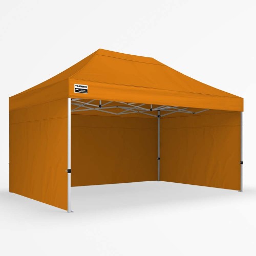 3x4.5m Orange Gazebo - Three Wall Package 