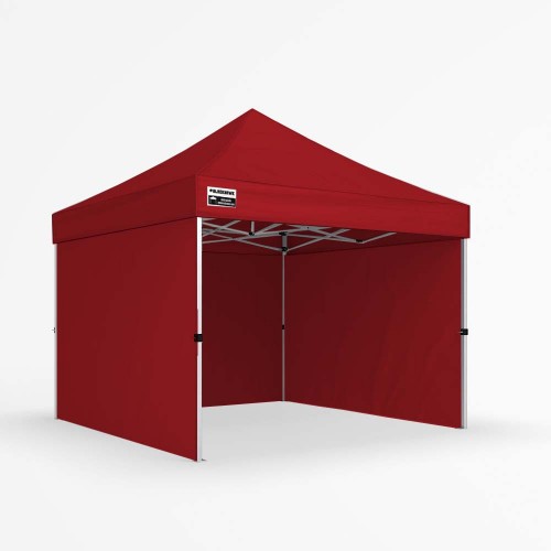 3x3m Red Gazebo - Three Wall Package 