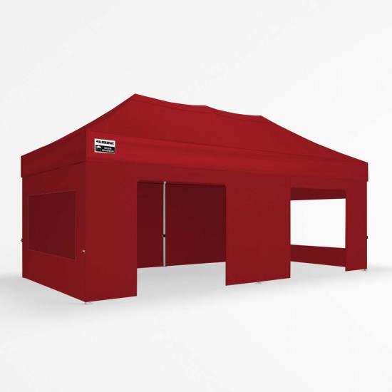 3x6m Red Gazebo - Full Package