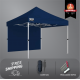 3x3m Pro Steel Gazebo - 1 Solid Wall Package 