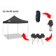 3x4.5m Black Gazebo - Window & Wall Package