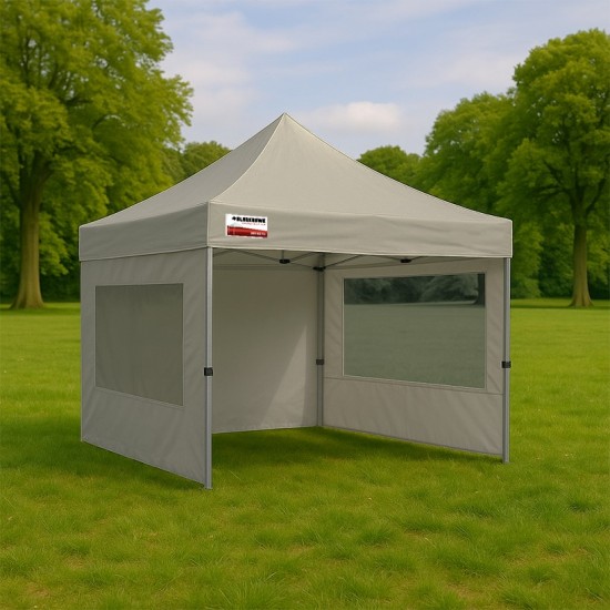 3x3m Pro Alloy -  Semi-Enclosed Package B (2x Window + 1 Solid Wall)